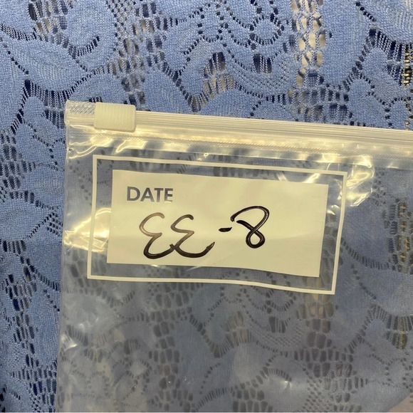 Chicos Lace Bomber Jacket Blue 0 / US XS - Picture 6 of 6
